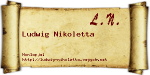 Ludwig Nikoletta névjegykártya